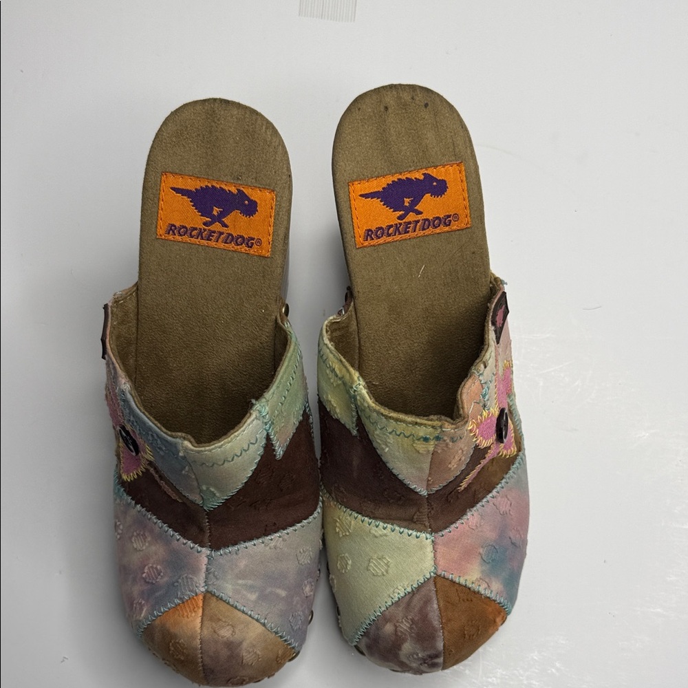 Rocket Dog Multicolor Patchwork Clogs - image 1